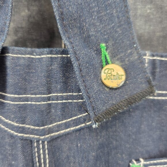 NWT Pointer carpenter bib overalls low back Size 34x29 blue work wear vintage - Picture 13 of 13